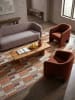 KADIMA DESIGN Teppich Flachgewebe Pflegeleicht COQUET Kachel Muster Wohnzimmer in Orange-Natur