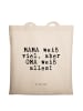 Mr. & Mrs. Panda Shopping Tasche MAMA weiß viel, aber... mit Spruch in Creme