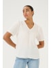 Kaffe Kurzarm-Bluse KAmai in Chalk