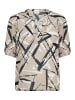 Kaffe Langarm-Bluse KAmanilla Regular fit in Feather Gray/Black Graphic
