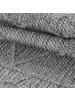 KADIMA DESIGN Teppich Outdoor Flachgewebe Berber-Muster Polypropylen Terrasse in Grau