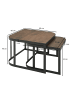 KADIMA DESIGN Couchtisch 2er Set Mango Massivholz/Metall Sofatisch Dunkel in Dunkelbraun