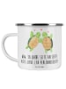 Mr. & Mrs. Panda Camping Emaille Tasse 30. Hochzeitstag Perlenho... in Weiß