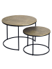 FineBuy Couchtisch in Gold / Aluminium / 60x60x45