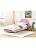 Beliani Kinderbett ANET in Rosa/Heller Holzfarbton - (W) 106 x (H) 100 x (L) 217 cm