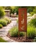 relaxdays Edelrost-Gartendeko "Moin Moin" in Braun - 85 x 28 cm