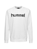 Hummel Logoprint Sport Sweatshirt Pullover mit Raglanärmel in Weiß