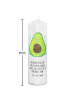Mr. & Mrs. Panda Kerze Avocado Glücklich mit Spruch in Weiß