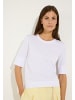 More & More figurbetonter Halbarmpullover in white