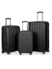 Hauptstadtkoffer Spree - 3er Koffer-Set Trolley Gepäckset, TSA, 4 Rollen (S, M & L) in Schwarz