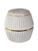 Kayoom Hocker Doric in taupe - gold