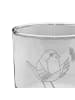 Mr. & Mrs. Panda Whiskey Glas Rotkehlchen Federn ohne Spruch in Transparent