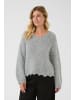 Cream Strickpullover CRNiso Loose fit in Grey Melange