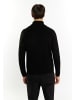 MO Herren Rollkragenpullover in Schwarz