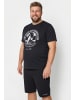 Men Plus Kurzarm T-Shirt in schwarz