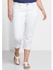 sheego Caprijeans in white denim