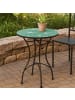 PROGARDEN Metall-Couchtisch mit blattförmigem Mosaik in Grün, (B) 60 x (H) 72 x (L) 60 cm