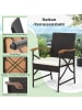 COSTWAY Gartenstuhl 2er Set in Braun