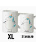 Mr. & Mrs. Panda XL Tasse Einhorn Fitness ohne Spruch in Weiß