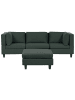 Beliani 4-tlg 3-Sitzer Sofa UNSTAD in Grün/Schwarz