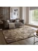 KADIMA DESIGN Wollteppich 3D Geometrisch, Wohnzimmer in Braun-Beige