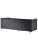 Beliani 3-Sitzer Sofa ARVIKA in Schwarz/Transparent - (W) 204 x (H) 75 x (L) 78 cm