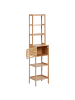 Beliani Badezimmerregal LEHI in Braun - (W) 36 x (H) 160 x (L) 30 cm
