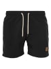 Urban Classics Badeshorts in vintageblue+black