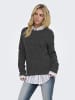 ONLY Strickpullover in Dark Grey Melange