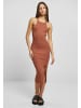 Urban Classics Urban Classics Damen Ladies Midi Rib Knit Crossed Back Dress in terracotta
