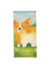 Mr. & Mrs. Panda Strandtuch Corgi Po Design ohne Spruch in Grau Pastell