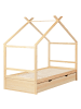 Beliani Kinderbett ORGEVAL  in Braun - (W) 99 x (H) 180 x (L) 206 cm