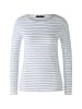 Oui Langarmshirt SUMIKO in white blue