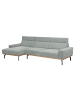 58 aufm Kessel SOFA mit Longchair links Katrien Cordstoff silber