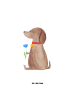 Mr. & Mrs. Panda Thermoflasche Hund Blume ohne Spruch in Weiß