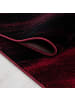 KADIMA DESIGN Teppich Kurzflor Waschbar Wellen ASPEN Strapazierfähig OEKO-TEX in Rot