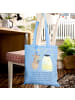 Mr. & Mrs. Panda Tote Bag Maus Sterne mit Spruch in Sky Blue