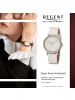 Regent Armbanduhr-Analog beige, weiß mittel (ca. 36mm) Regent Lederarmband