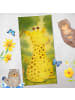 Mr. & Mrs. Panda Strandtuch Giraffe Zufrieden Design ohne Spruch in Sandig