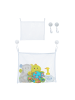 relaxdays 2 x Badespielzeug Aufbewahrung in Weiß - (B)45 x (H)35 cm