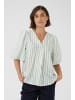 CULTURE Kurzarm-Bluse CUantomine Feminine in Blue/white stripe