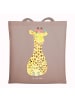 Mr. & Mrs. Panda Tote Bag Giraffe Blumenkranz ohne Spruch in Braun Pastell