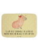 Mr. & Mrs. Panda Badteppich Capybara Blume mit Spruch in Gelb Pastell