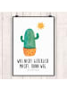 Mr. & Mrs. Panda Bild Kaktus Sonne mit Spruch in Weiß