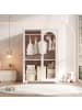 ABRIHOME Kleiderschrank in Rosa mit 2 Türen Acryl Stange 80x50x120 cm