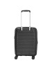 D&N Travel Line 4500+ - 4-Rollen-Kabinentrolley S 55 cm erw. (schwarz) in schwarz