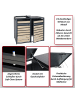 MCW 2er Mülltonnenverkleidung erweiterbar Metall, Buche-Holzoptik hellbraun
