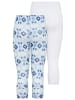 Kangaroos Leggings in hellblau gemustert