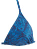 JETTE Triangel-Bikini-Top in marine bedruckt