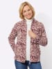 WITT WEIDEN Fleece-Jacke in schlamm-burgund-bedruckt